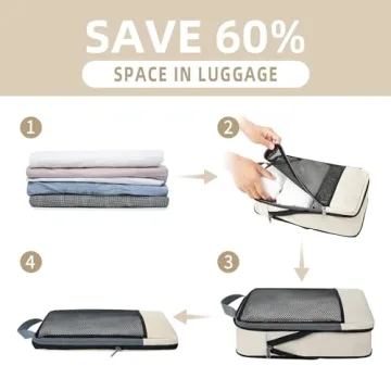 BAGAIL Compression Packing Cubes for Organized Travel