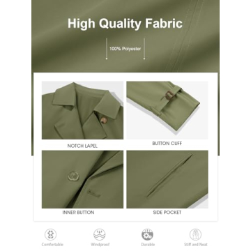 Tankaneo Women's Long Trench Coat Oversized Style for Fall