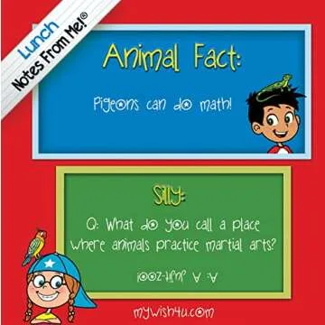 Notes From Me! 101 Tear-Off Lunch Box Notes for Kids - Animal Facts, Jokes, Motivational Messages, Kids Lunch Box Notes, Fun Educational Back to School Essentials, Joke Card Notes for Kids, Ages 8+