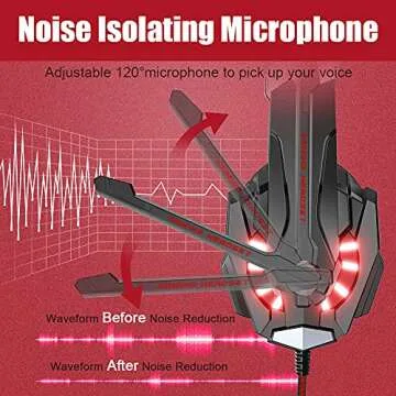 BENGOO Stereo Pro Gaming Headset - PS4, PC, Xbox One