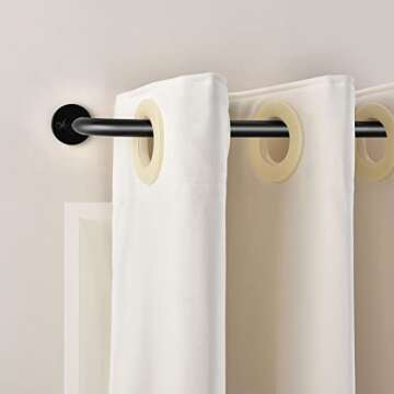 UIOSANRT Wrap Around Curtain Rods for Windows 32 to 88 Inch,5/8 Inch Small Diameter Adjustable Heavy...
