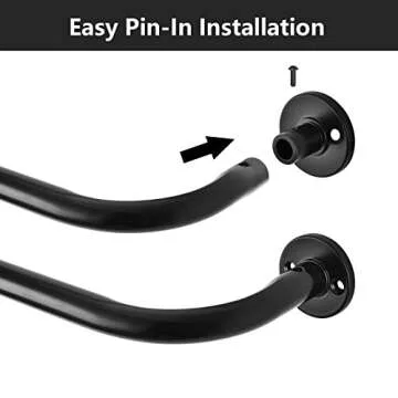 UIOSANRT Adjustable Wrap Around Curtain Rods for Windows