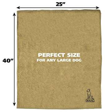 Wahl Ultra Soft and Absorbent Large Dog Drying Towel with Quick Drying Technology and Rayon Bamboo Fibers, 40" x 25"