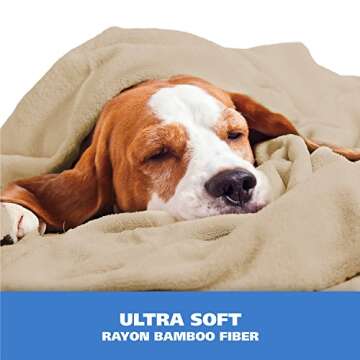 Wahl Ultra Soft and Absorbent Large Dog Drying Towel with Quick Drying Technology and Rayon Bamboo Fibers, 40" x 25"