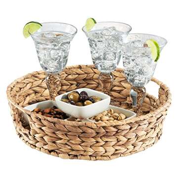 Artland Garden Terrace Handles, Medium, Seagrass Serving Tray