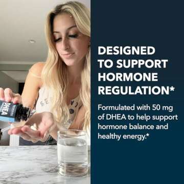 DHEA 50mg Supplement for Hormone Balance - Supports Energy for Men and Women - Dehydroepiandrosterone Capsules for Mood, Aging & Daily Vitality - Non-GMO, Vegan - 60 Capsules, 2-Month Supply