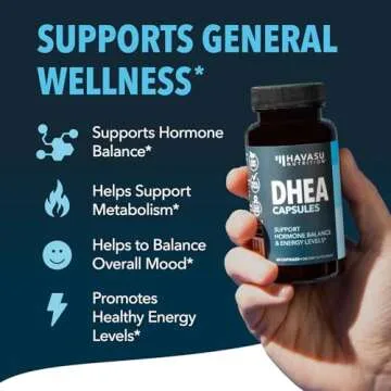 DHEA 50mg Supplement for Hormone Balance - Supports Energy for Men and Women - Dehydroepiandrosterone Capsules for Mood, Aging & Daily Vitality - Non-GMO, Vegan - 60 Capsules, 2-Month Supply