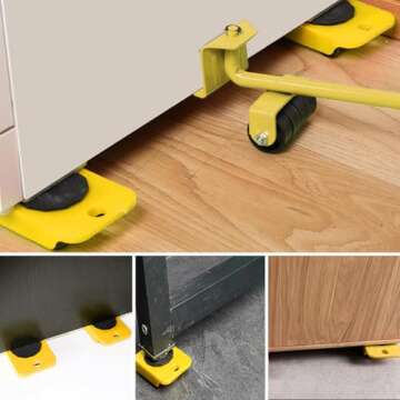 Furniture Movers with Wheels,Furniture Dolly with 4 Wheels,330Lbs Capacity Furniture Lifters,360° R...