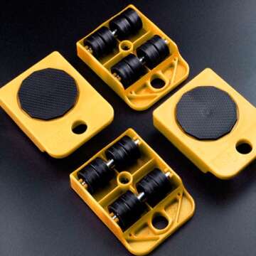 Furniture Movers with Wheels,Furniture Dolly with 4 Wheels,330Lbs Capacity Furniture Lifters,360° Rotation Furniture Lift Mover Tool Set for Heavy Furniture,Refrigerator,Sofa,Cabinet