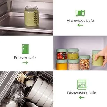 Haakaa Baby Food Storage Jars with Silicone Lids - 6 Pack
