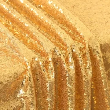 Elegant B-COOL Gold Sequin Tablecloth for Any Occasion
