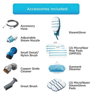 BLACK+DECKER 7-in-1 Steam Mop and Steam Glove Handheld Steamer, Complete Steam Cleaning Solution, Co...