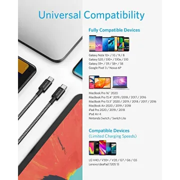 Anker 10FT USB C to USB C Cable Fast Charge 100W