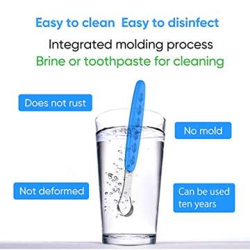 New Version Tongue Scraper Cleaner for Adults & Kids, Medical Grade Metal Tongue Brushes Set for Fresh Breath Dental Eliminate Bad Breath in Seconds (Green)