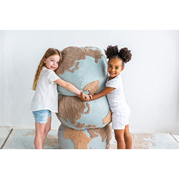 Explore with Lorena Canals World Map Pouffe for Kids