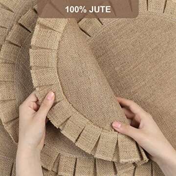 Rustic Round Jute Placemats Set of 6 for Any Occasion
