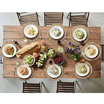 Rustic Round Jute Placemats Set of 6 for Any Occasion
