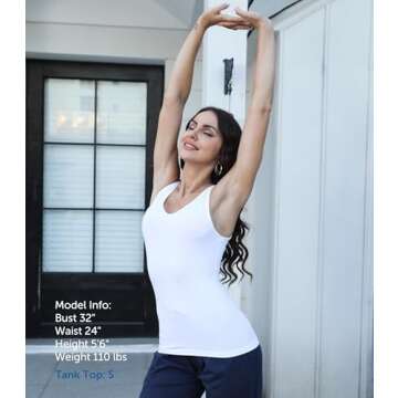 Comfneat Women’s Basic Tanks - Comfy 4-Pack Tops