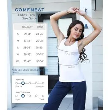 Comfneat Women’s Basic Tanks - Comfy 4-Pack Tops