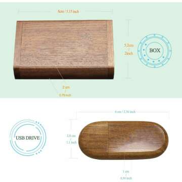 64GB Wooden USB3.0 Flash Drive - Ideal Gift Option
