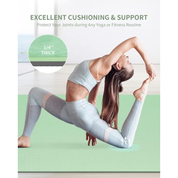 CAMBIVO Large 6'x4' Yoga Mat for Home Gym Workouts