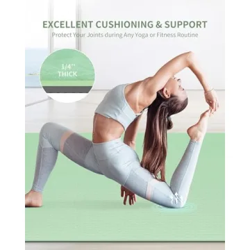 CAMBIVO Large 6'x4' Yoga Mat for Home Gym Workouts