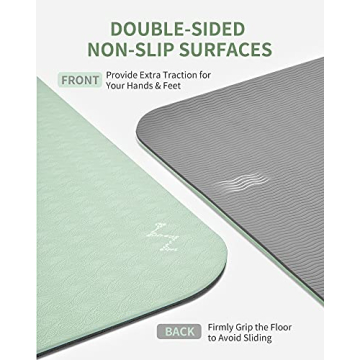 CAMBIVO Large 6'x4' Yoga Mat for Home Gym Workouts