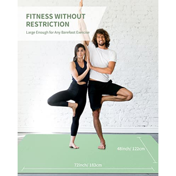 CAMBIVO Large 6'x4' Yoga Mat for Home Gym Workouts