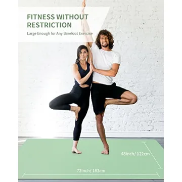 CAMBIVO Large 6'x4' Yoga Mat for Home Gym Workouts