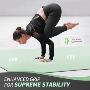 CAMBIVO Large 6'x4' Yoga Mat for Home Gym Workouts