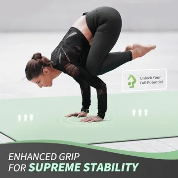 CAMBIVO Large 6'x4' Yoga Mat for Home Gym Workouts