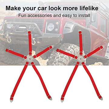 VGEBY RC Seat Belt: Simulated Safety Straps for 1/10 Trucks