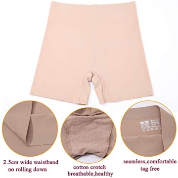 WOWENY Slip Shorts Seamless Anti-Chafing Boy Shorts