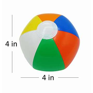 4E's Novelty Mini Beach Balls Bulk 28 Pack, Summer Pool Party Favors for Kids, Inflatable Pool Toys, Hawaiian Luau Party Decorations Goodie Bag Fillers