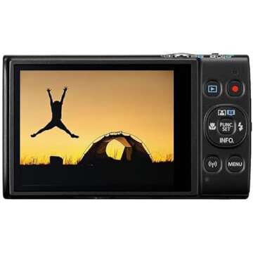 Canon PowerShot IXUS 285 HS 12X Optical Zoom Digital Camera (Black) (1076C001) + NB11L Battery + 64GB Memory Card + Case + Charger + Card Reader + Flex Tripod + Cleaning Kit + Memory Wallet (Renewed)