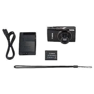 Canon PowerShot IXUS 285 HS 12X Optical Zoom Digital Camera (Black) (1076C001) + NB11L Battery + 64GB Memory Card + Case + Charger + Card Reader + Flex Tripod + Cleaning Kit + Memory Wallet (Renewed)