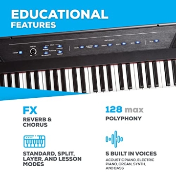 Alesis Recital 88 Key Digital Piano for Beginners