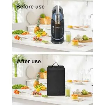 Slushie Machine Cover Frozen Drink Maker Lid Waterproof Dustproof Anti-Static Nylon Lid For Ninja Professional Maker Slushie Machine FS301/Ninja SLUSHi Professional Frozen Drink Maker FS301C (Black)