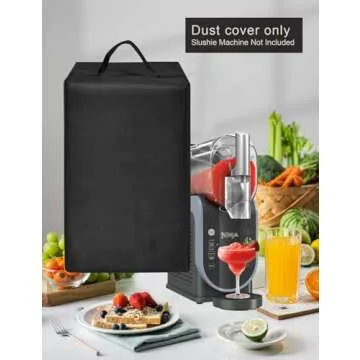 Slushie Machine Cover Frozen Drink Maker Lid Waterproof Dustproof Anti-Static Nylon Lid For Ninja Professional Maker Slushie Machine FS301/Ninja SLUSHi Professional Frozen Drink Maker FS301C (Black)