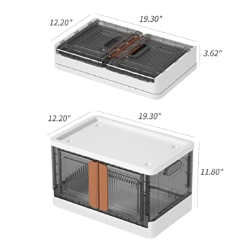 HAIXIN Stackable Storage Bins with Wheels and Lids