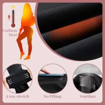 Happy.angel 2 Pack Maternity Fleece Lined Leggings Over The Belly, Womens Black Workout Yoga Pregnancy Pants with Pockets Black X-Large