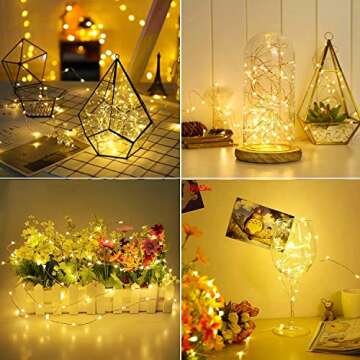 ZNYCYE 10 Pack Fairy Lights with Timer,10ft 30 LED String Lights 8 Modes Fairy Lights Battery Operat...