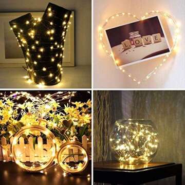 ZNYCYE 10 Pack Fairy Lights with Timer and 8 Modes