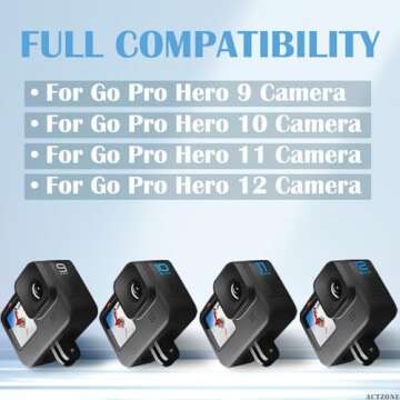 ActZone Battery Charger Station Compatible with Hero 10 Hero 9 Battery, 2 Pack Batteries for Hero 9 10 11 12 Black Camera AHDBT-901 ADDBD-001 ADBAT-211