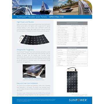 SunPower 110 Watt Flexible Solar Panel