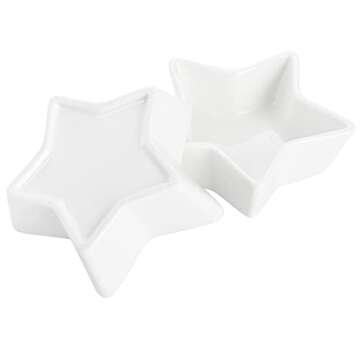 ZEAYEA Set of 10 Dipping Sauce Dishes, 3 oz Soy Sauce Pinch Bowls for Christmas, 4 inch Ceramic Appetizer Side Dishes for Sushi Soy Sauce, BBQ-Chip and Serving Bowl Set