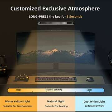 MELIFO Curved Monitor Light Bar: Elevate Your Gaming Setup