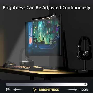 MELIFO Curved Monitor Light Bar for Gaming and Work