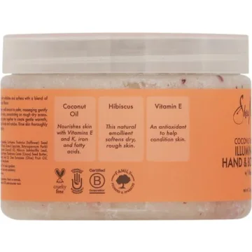 SheaMoisture Body Scrub for Dull Skin Illuminating Coconut and Hibiscus Cruelty-Free Skin Care 12 oz