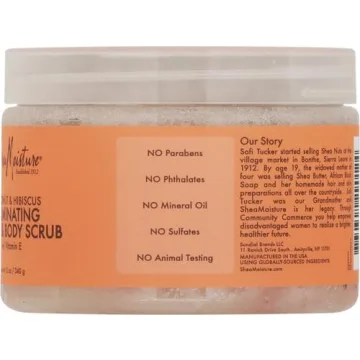 SheaMoisture Body Scrub for Dull Skin Illuminating Coconut and Hibiscus Cruelty-Free Skin Care 12 oz